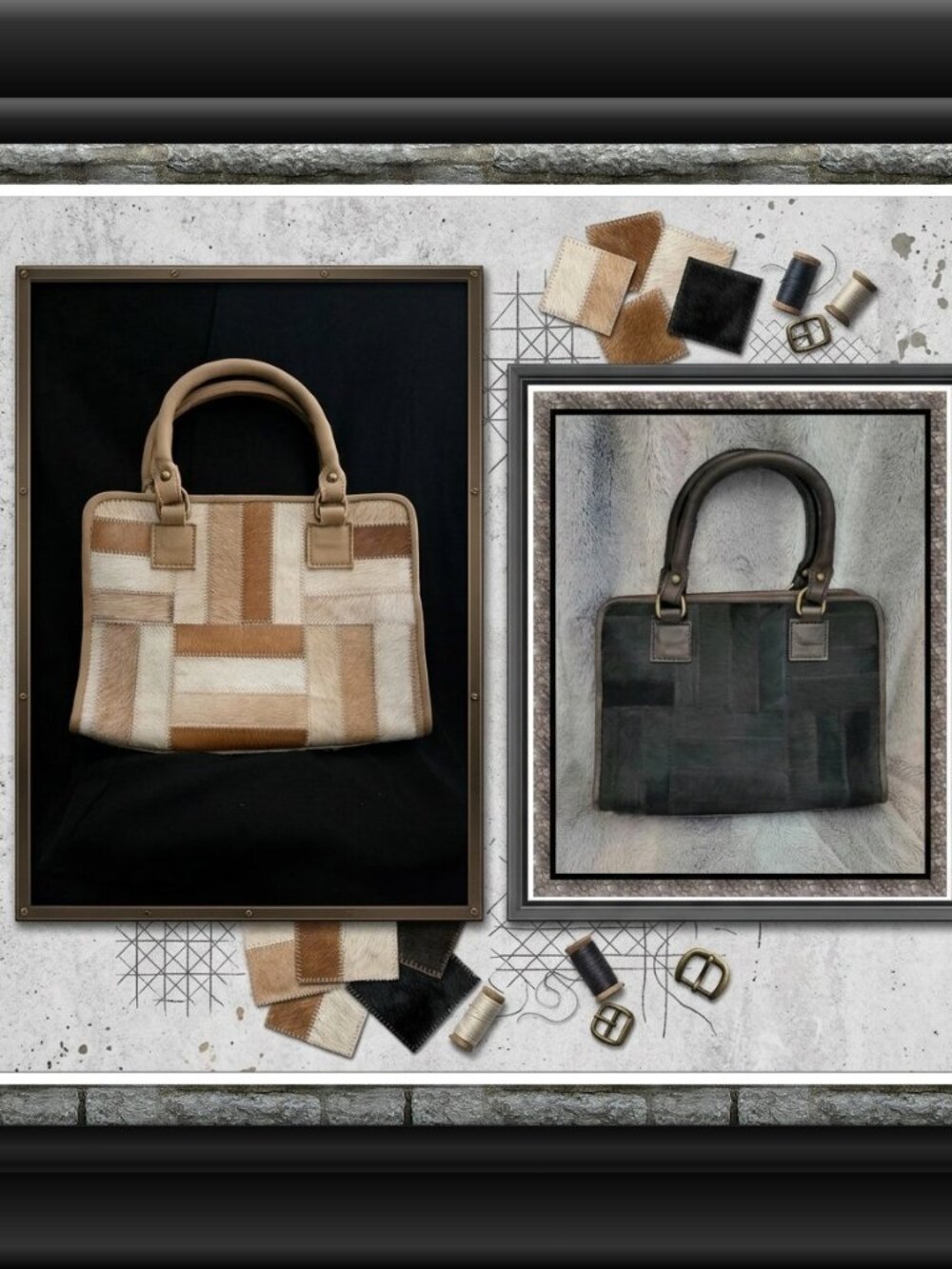 2 Cowhide Bags - NEW